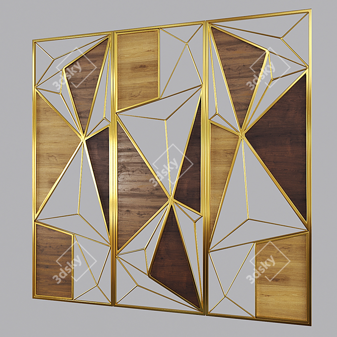 Elegant Divider: 180cm Height 3D model image 1