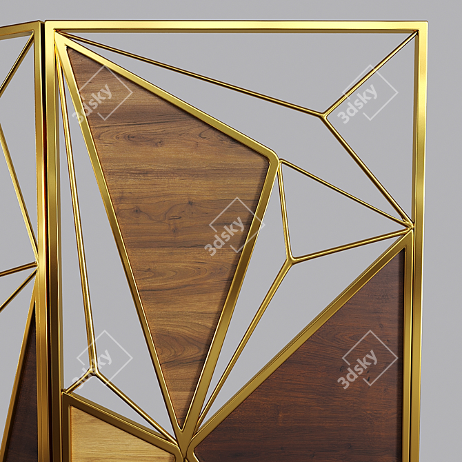 Elegant Divider: 180cm Height 3D model image 3