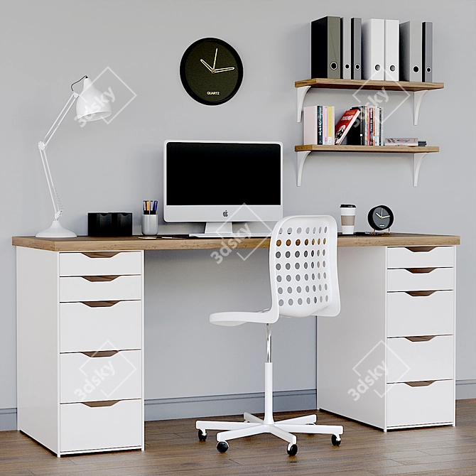 Ikea Office Haven: Stylish & Functional 3D model image 4