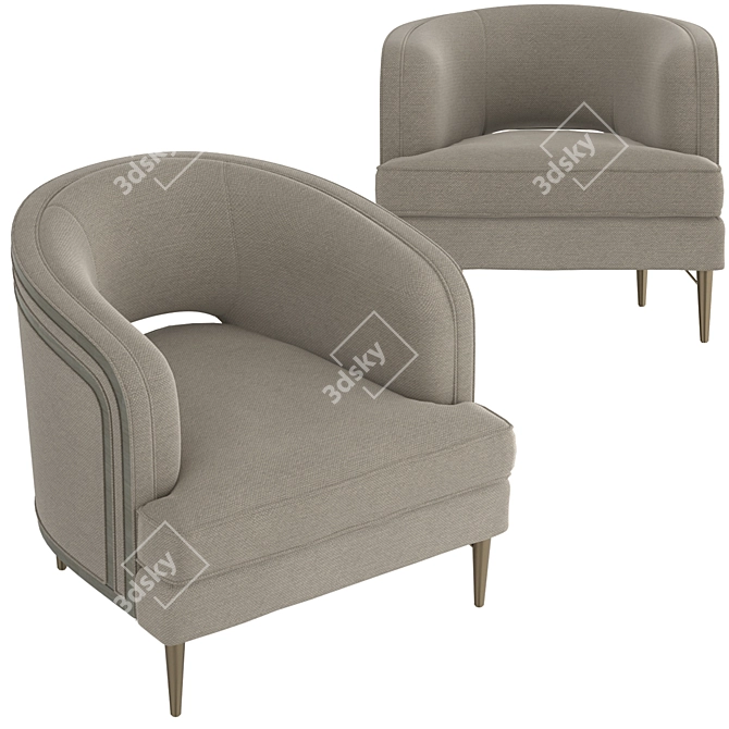 Caracole Tranquil Accent Chair 3D model image 3