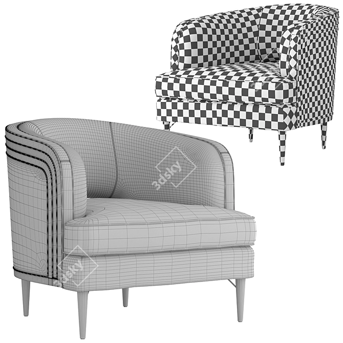 Caracole Tranquil Accent Chair 3D model image 4