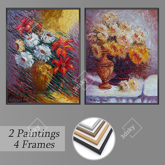 Gallery Collection: Hand-Painted Wall Art 3D model image 1