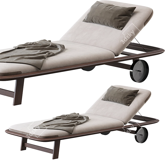 10th Tellaro Sun Lounger: Timeless Italian Design 3D model image 2