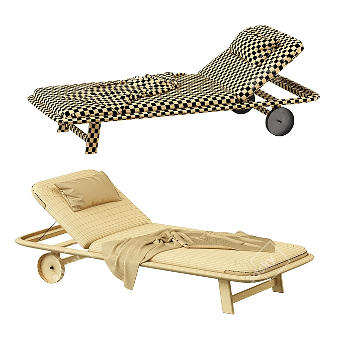 10th Tellaro Sun Lounger: Timeless Italian Design 3D model image 4