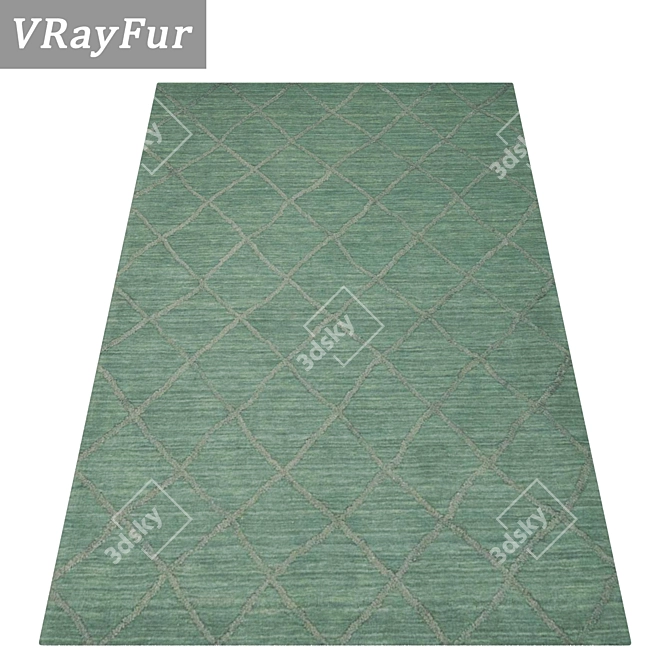 Luxury Textured Carpet Set 3D model image 2