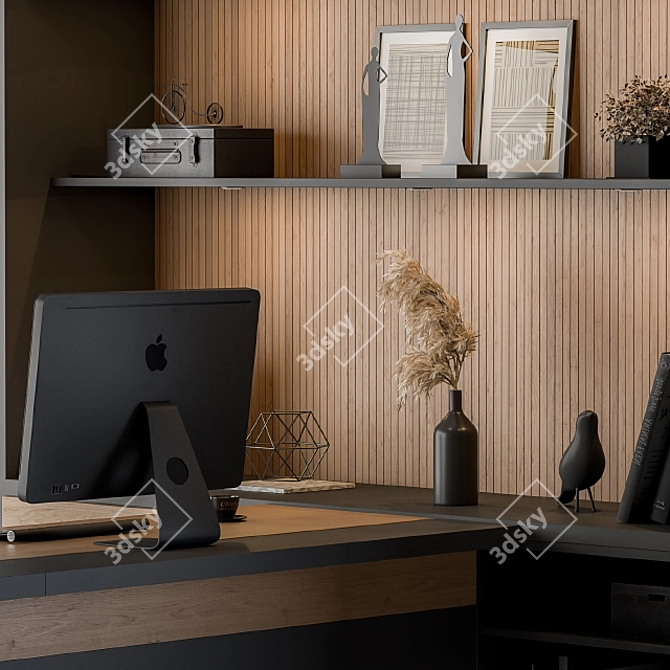 Elegant Manager's Office Furniture 3D model image 3