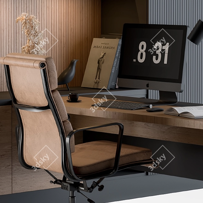Elegant Manager's Office Furniture 3D model image 4