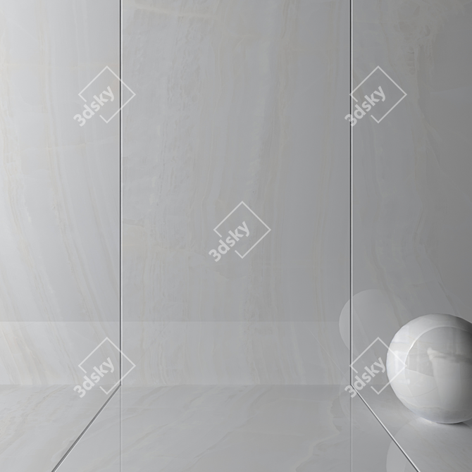 Museum Lumina Ice Wall Tiles: HD Multi-Texture Design 3D model image 2