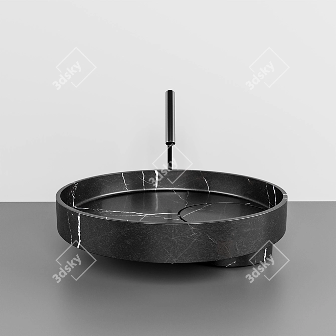 Marble Magic: FALPER ECCENTRICO Washbasin 3D model image 2