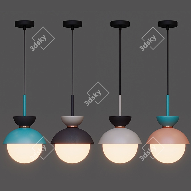 Scandinavian Pendant Lamp by Lampatron: Pompon Style 3D model image 3