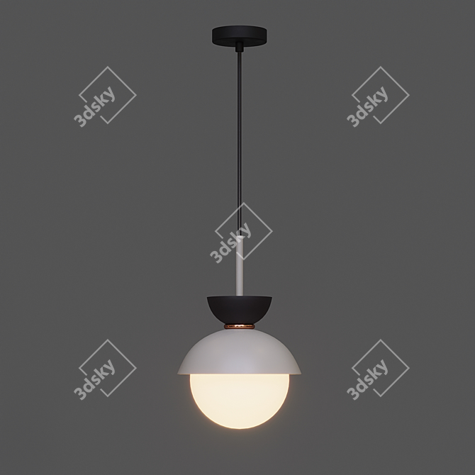 Scandinavian Pendant Lamp by Lampatron: Pompon Style 3D model image 5