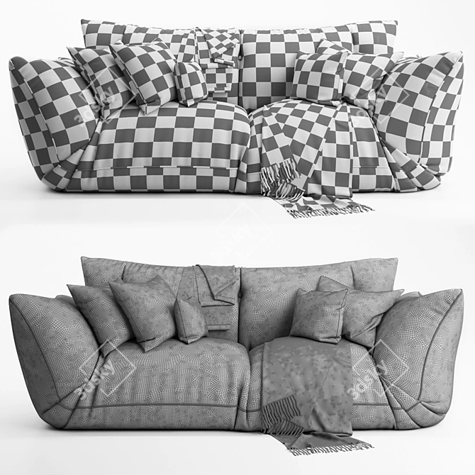 Versatile Floor Sofa 3D model image 3