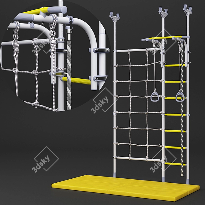 Swedish Wall ROMANA R3: Ultimate Fitness Solution 3D model image 1