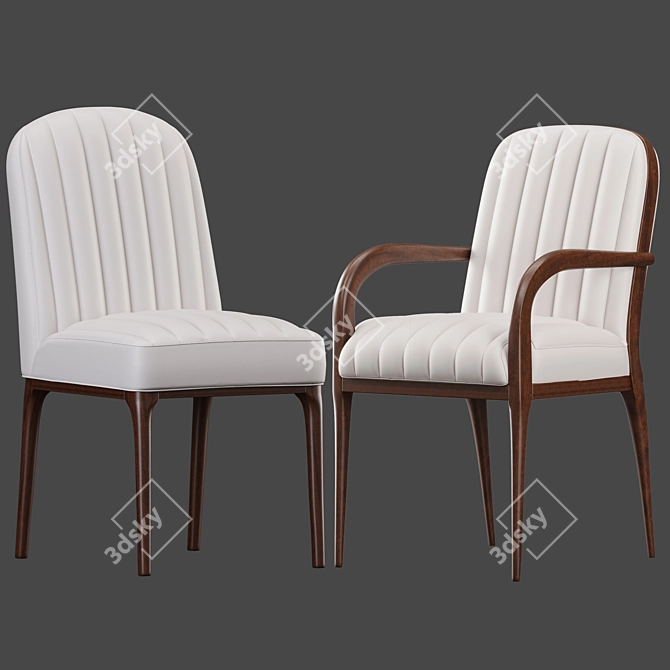 Elegant Parigi Chair: Stylish & Comfortable 3D model image 1