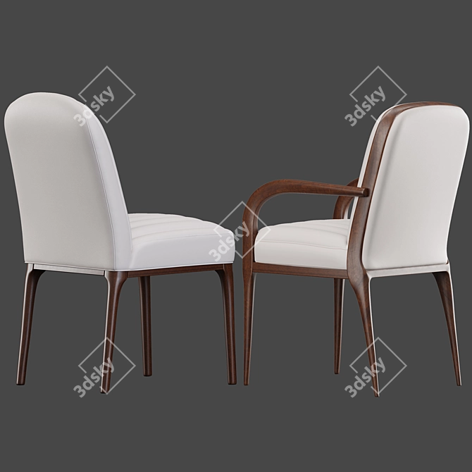 Elegant Parigi Chair: Stylish & Comfortable 3D model image 2