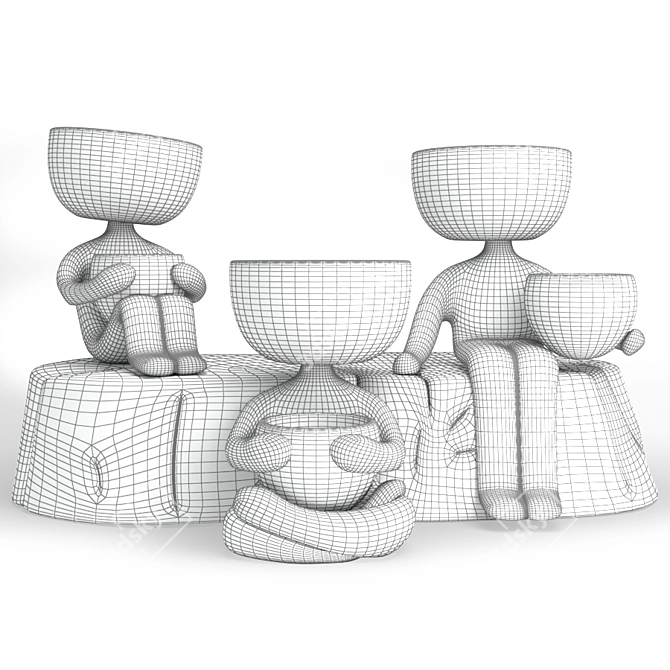 Elegant Artistry: Decorative Sculpture 3D model image 3