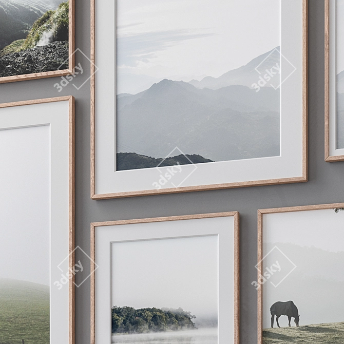 Versatile 4-Piece Photo Frames: Set 372 3D model image 3