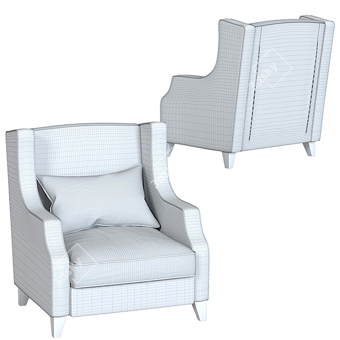 Soho Armchair by Mdehouse: Sleek and Stylish 3D model image 4