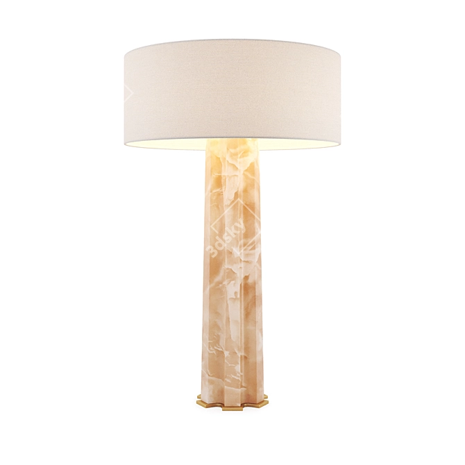 Grecian Elegance Alabaster Lamp 3D model image 1