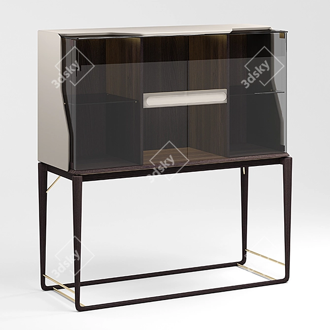 Turri Vine Vitrine: Luxurious Italian Display 3D model image 2