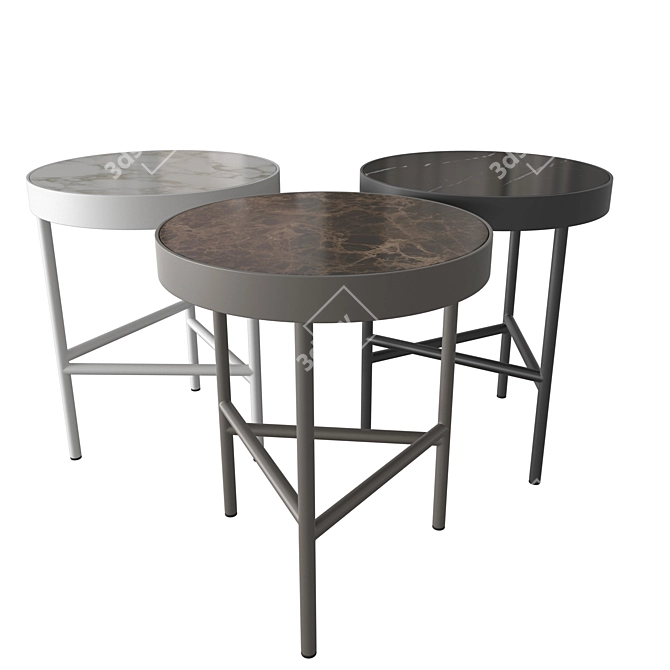 Marble Elegance Table 3D model image 1