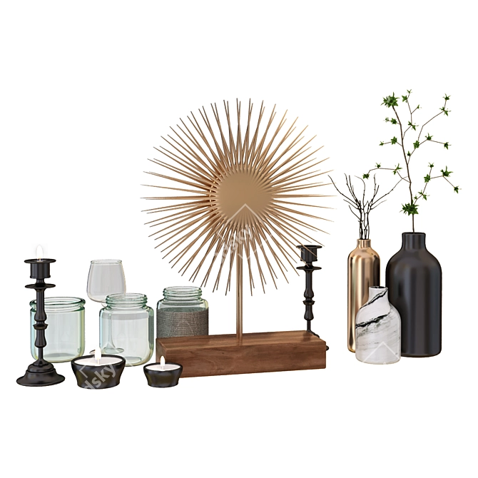 3-Piece Decor Set 3D model image 1