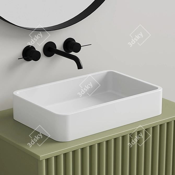 Gessi 316 Washbasin Set 3D model image 2