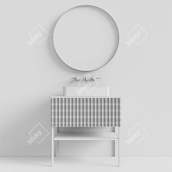 Gessi 316 Washbasin Set 3D model image 3