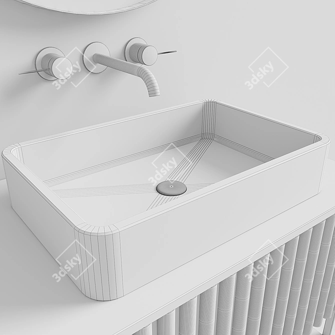 Gessi 316 Washbasin Set 3D model image 4