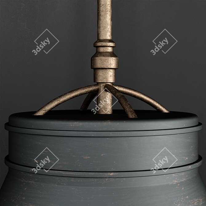 Retro Drum Pendant Light 3D model image 2