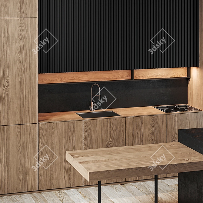 Modern Style Kitchen - 3dsmax2014 & V-ray 3D model image 2