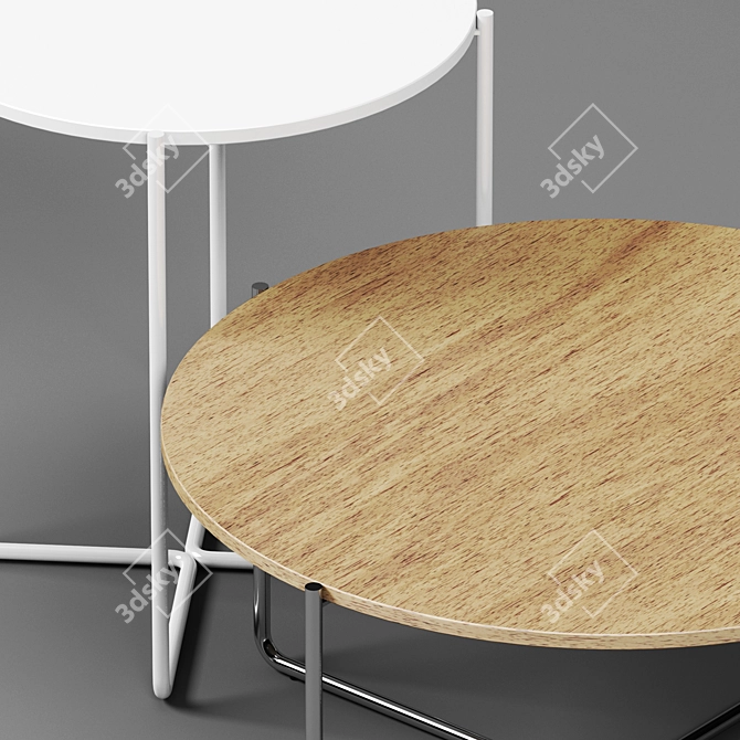 Modern Milani Round Coffee Table 3D model image 3