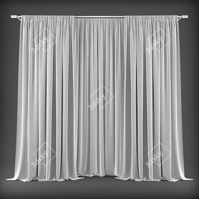 Elegant Drapes for Stylish Homes 3D model image 2