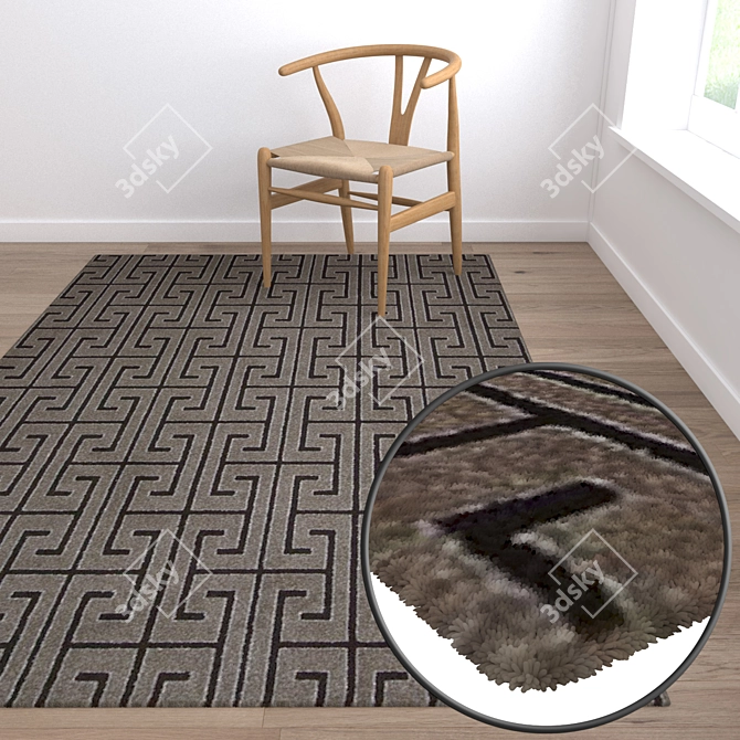 Luxury Carpet Set: High Quality Textures 3D model image 5