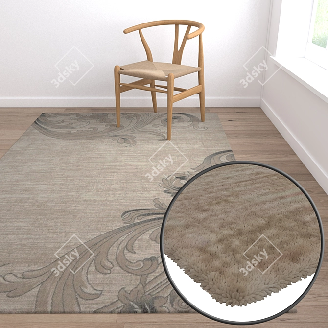 Luxury Rug Set: High-Quality Textures 3D model image 5