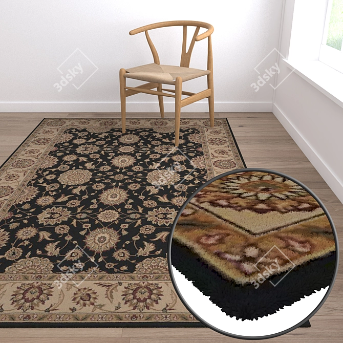 High-Quality Carpets Set 1120 3D model image 5