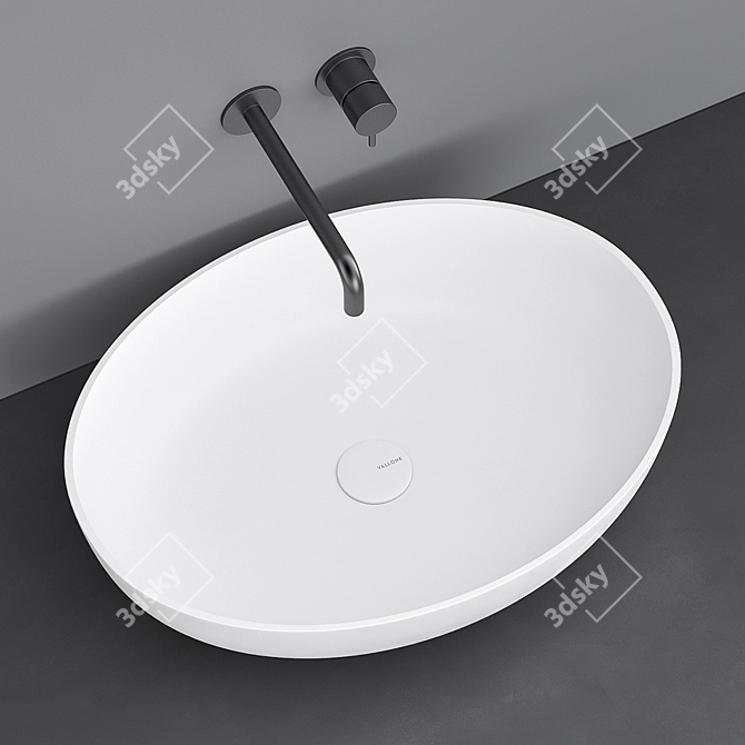 Title: VALLONE MONO Sink: Sleek and Sophisticated 3D model image 4