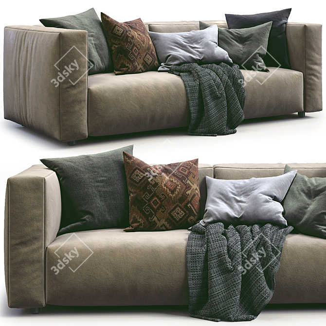 Modern Match Sofa by Prostoria 3D model image 1