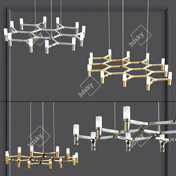 Modern NEMO Crown Plana Pendant Lamps 3D model image 1