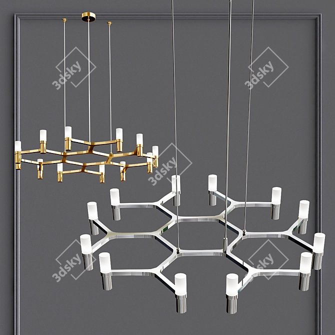 Modern NEMO Crown Plana Pendant Lamps 3D model image 2