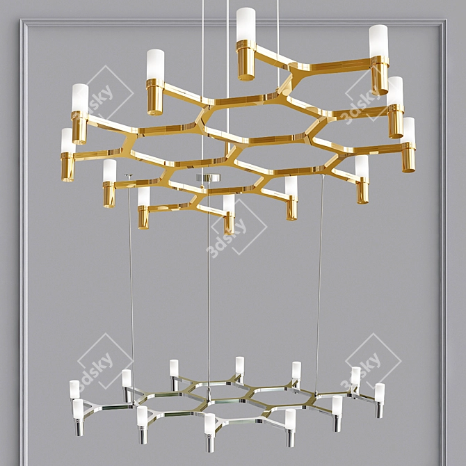 Modern NEMO Crown Plana Pendant Lamps 3D model image 3