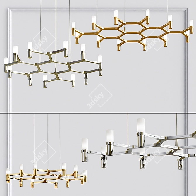 Modern NEMO Crown Plana Pendant Lamps 3D model image 4