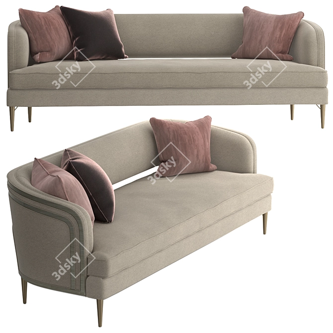 Serene Caracole Sofa 3D model image 3