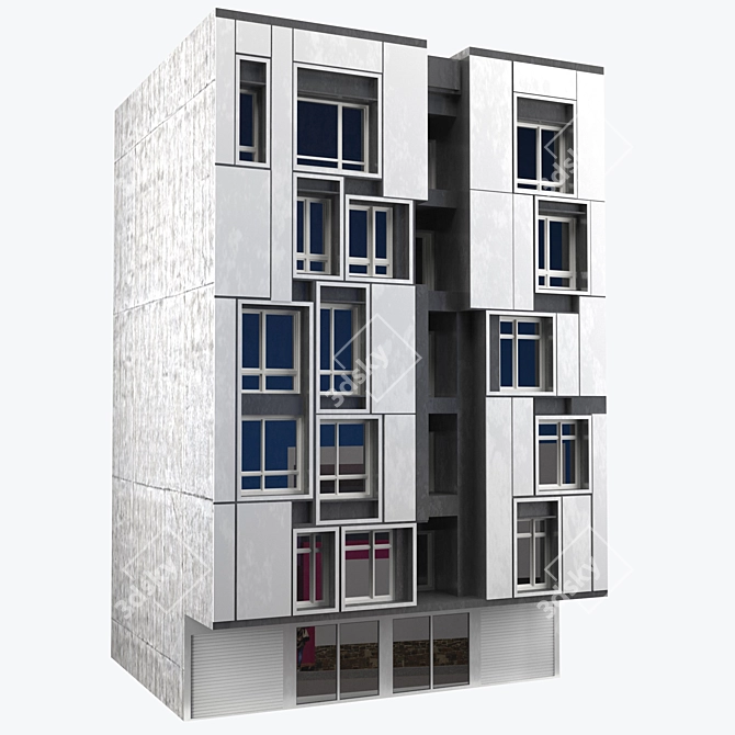 Sleek Urban Architecture Masterpiece 3D model image 2