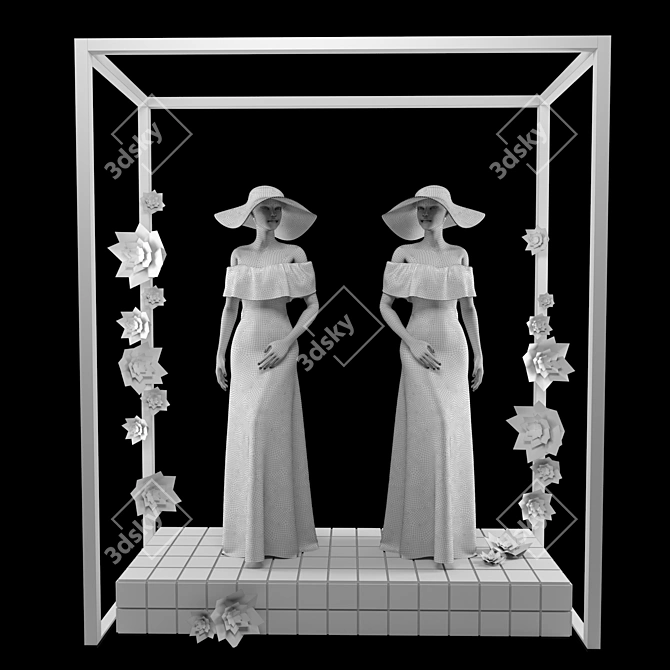 Polys: 279.614, Verts: 252.790 
Feminine Mannequin: Elegant, Durable 3D model image 3