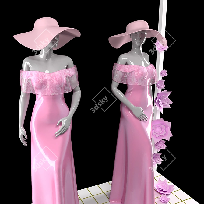 Polys: 279.614, Verts: 252.790 
Feminine Mannequin: Elegant, Durable 3D model image 4