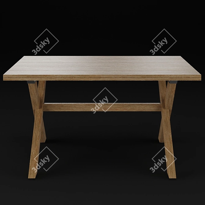 Eucalyptus Wood Chiara Table: Indoor/Outdoor 140 cm 3D model image 8