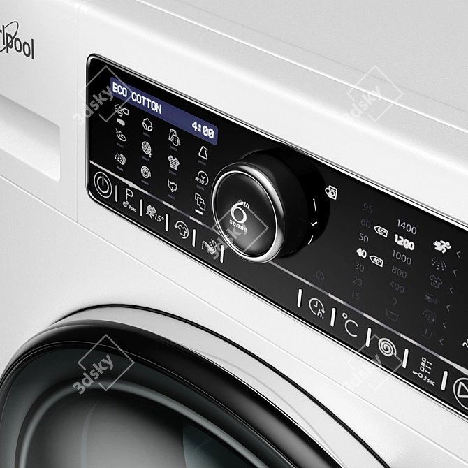 Whirlpool FSCR10432: Efficient 9kg Front Load Washing Machine 3D model image 4