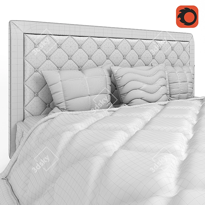 4-Wheel Brace Bed 3D model image 4