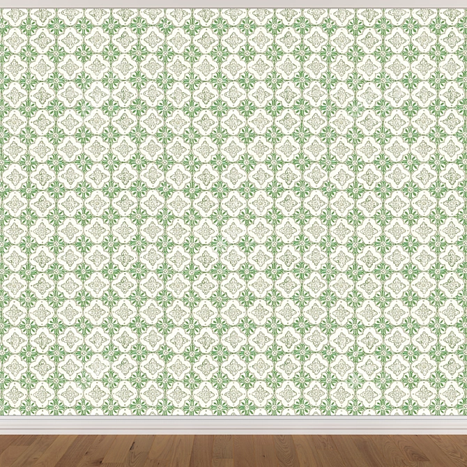 Seamless Wallpaper Set - 3 Colors 3D model image 3